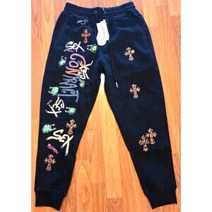 Custom Chrome Hearts "Sex Contract" Sweatpants - Med